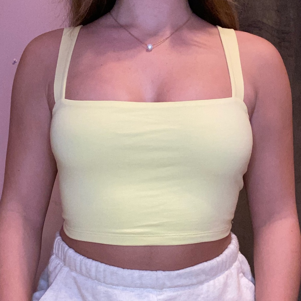 Bright yellow Forever 21 tank